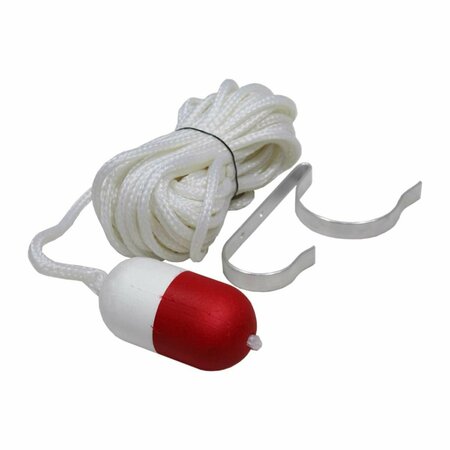 HANDS ON 30 ft. Throw Rope with Float & Ring Buoy Holder HA2105099
